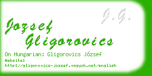 jozsef gligorovics business card