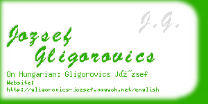 jozsef gligorovics business card